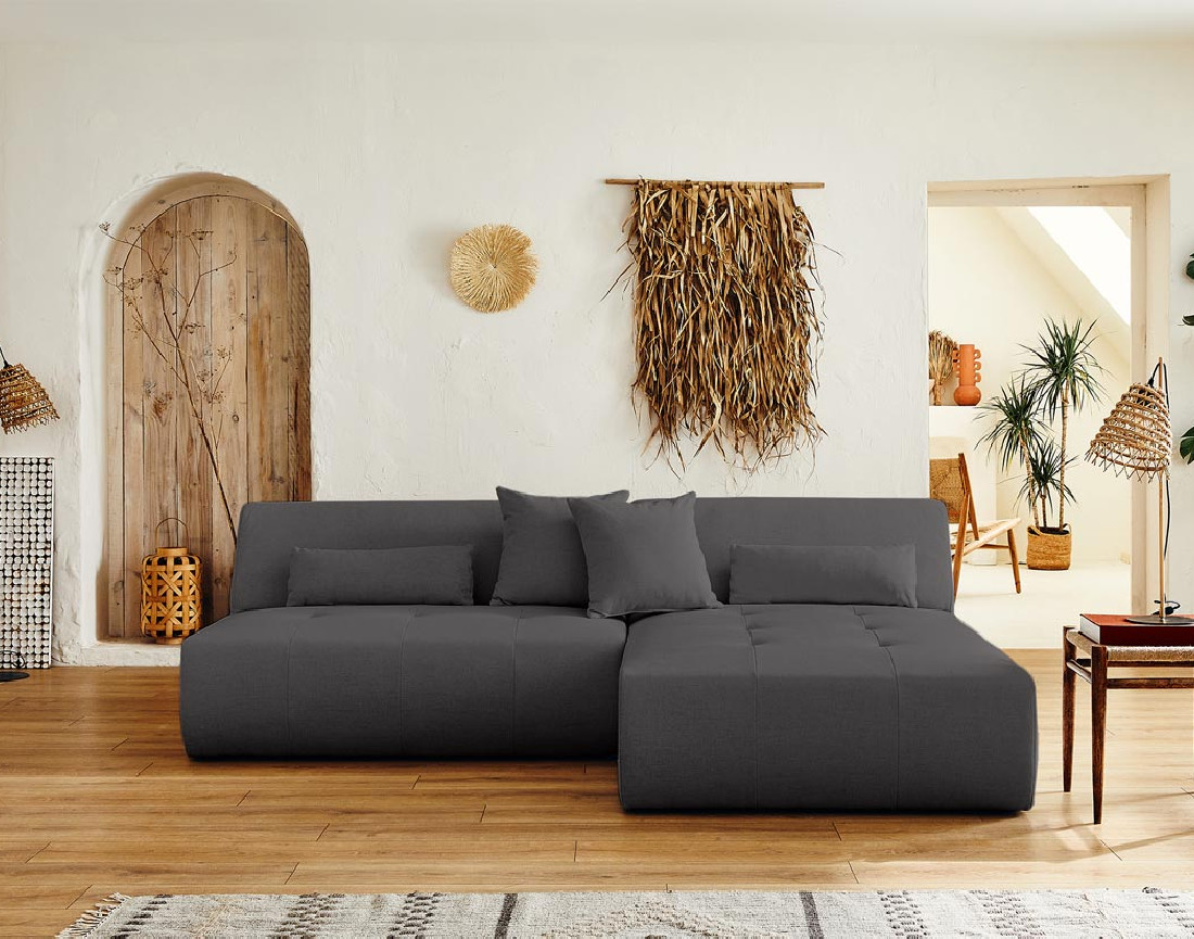 Canapé d'angle réversible modulable 4 places - en tissu - Onyx