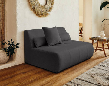 Canapé modulable d'angle droit 5 places - en tissu - Onyx