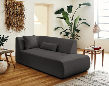 Canapé modulable d'angle droit 5 places - en tissu - Onyx
