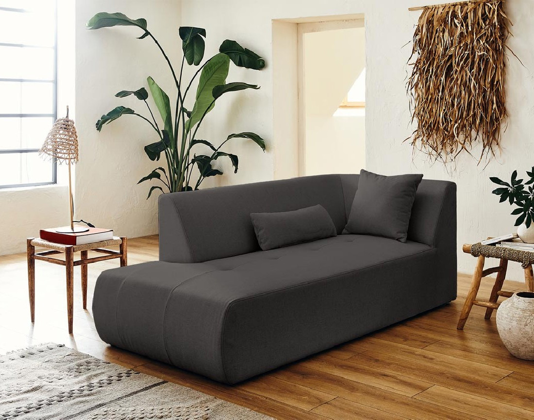 Canapé modulable panoramique d'angle gauche 7 places - en tissu - Onyx