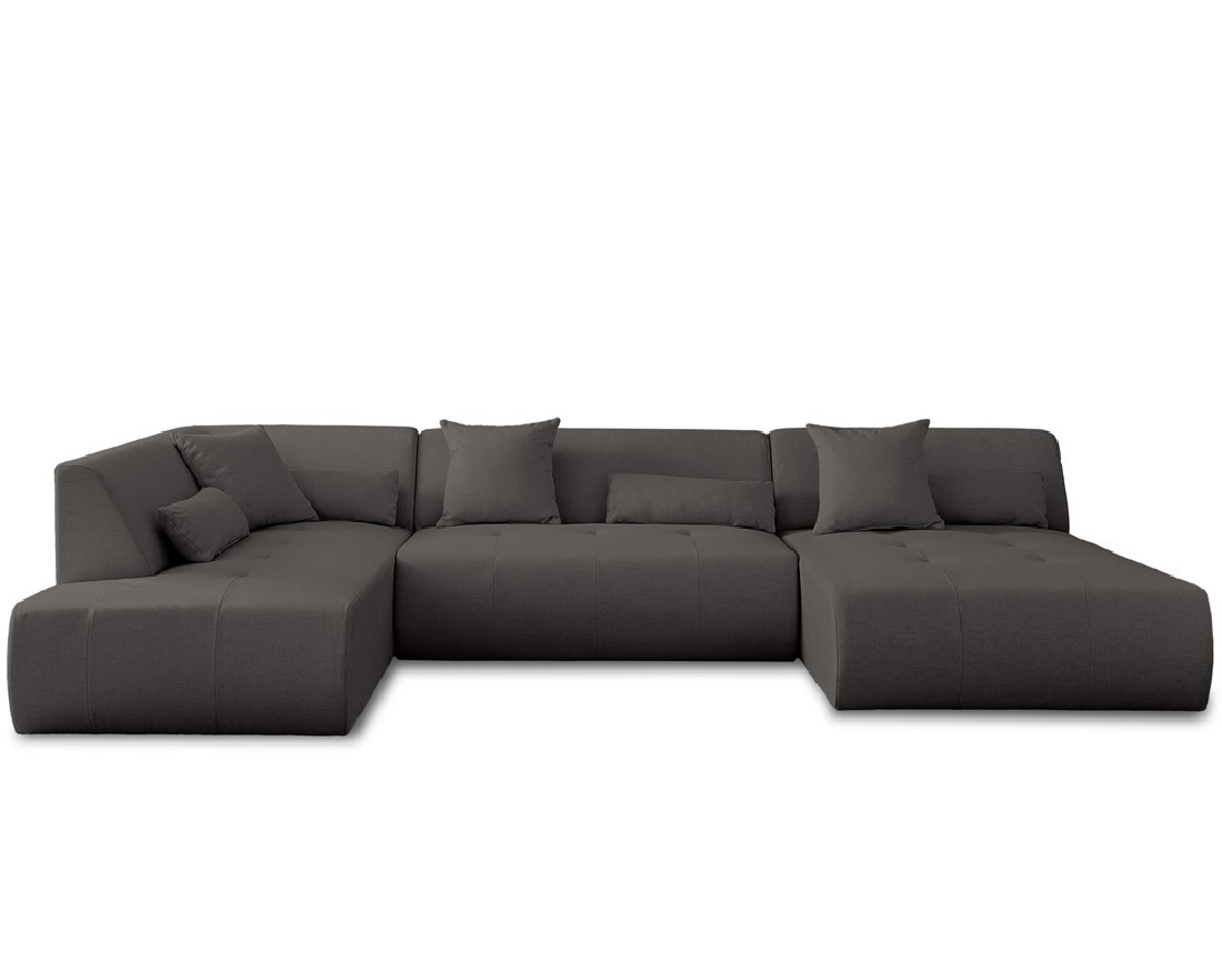 Canapé modulable panoramique d'angle gauche 7 places - en tissu - Onyx