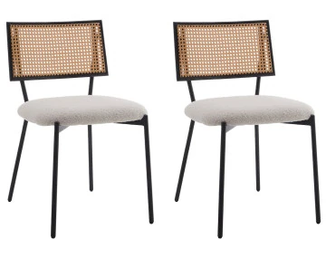 Lot de 2 chaises cannage en...