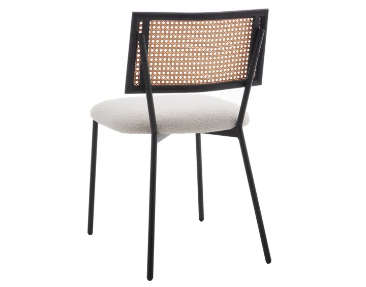 Lot de 2 chaises en tissu bouclette Luciano