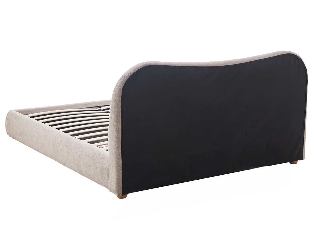 Lit coffre 160x200 cm en velours texturé Hugo