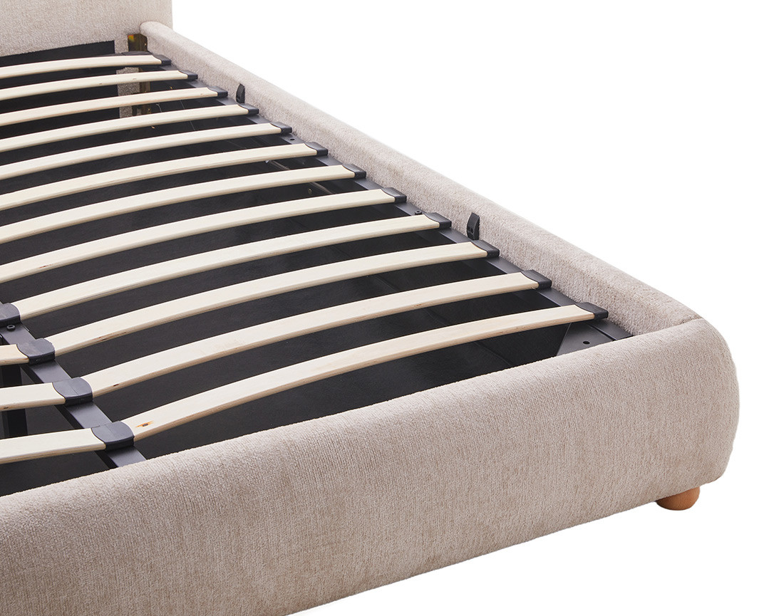 Lit coffre 160x200 cm en velours texturé Hugo