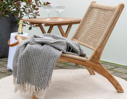 Plaid 130x160 cm en coton recyclé Fonni