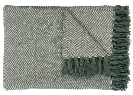 Plaid 130x160 cm motif abstrait en coton recyclé Fonni