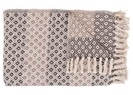 Plaid 130x180 cm en coton recyclé Martina