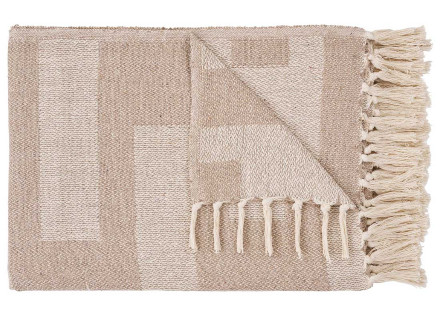Plaid 130x180 cm motif abstrait en coton Noelia