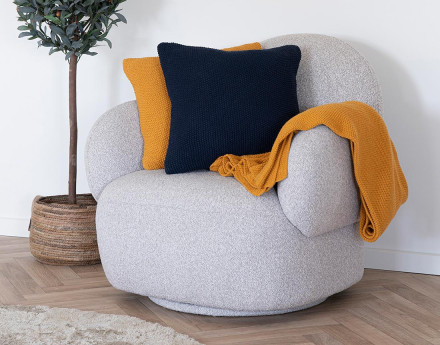 Plaid 130x170 cm en coton recyclé Adrano