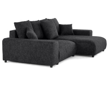 Canapé d'angle réversible convertible coffre en tissu moucheté Spice