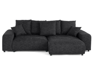 Canapé d'angle réversible convertible coffre en tissu moucheté Spice