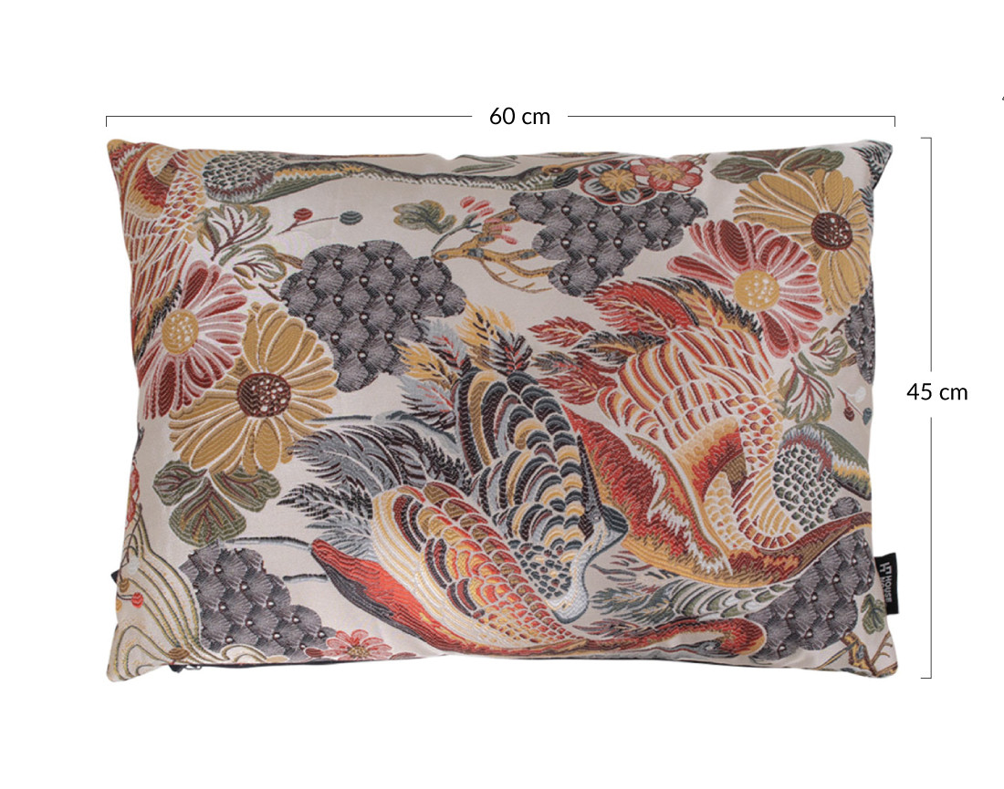Coussin polyester et coton 60x45 cm Zaira