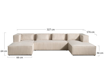 Canapé panoramique 7 places pour chien ou chat Stella - Best Mobilier