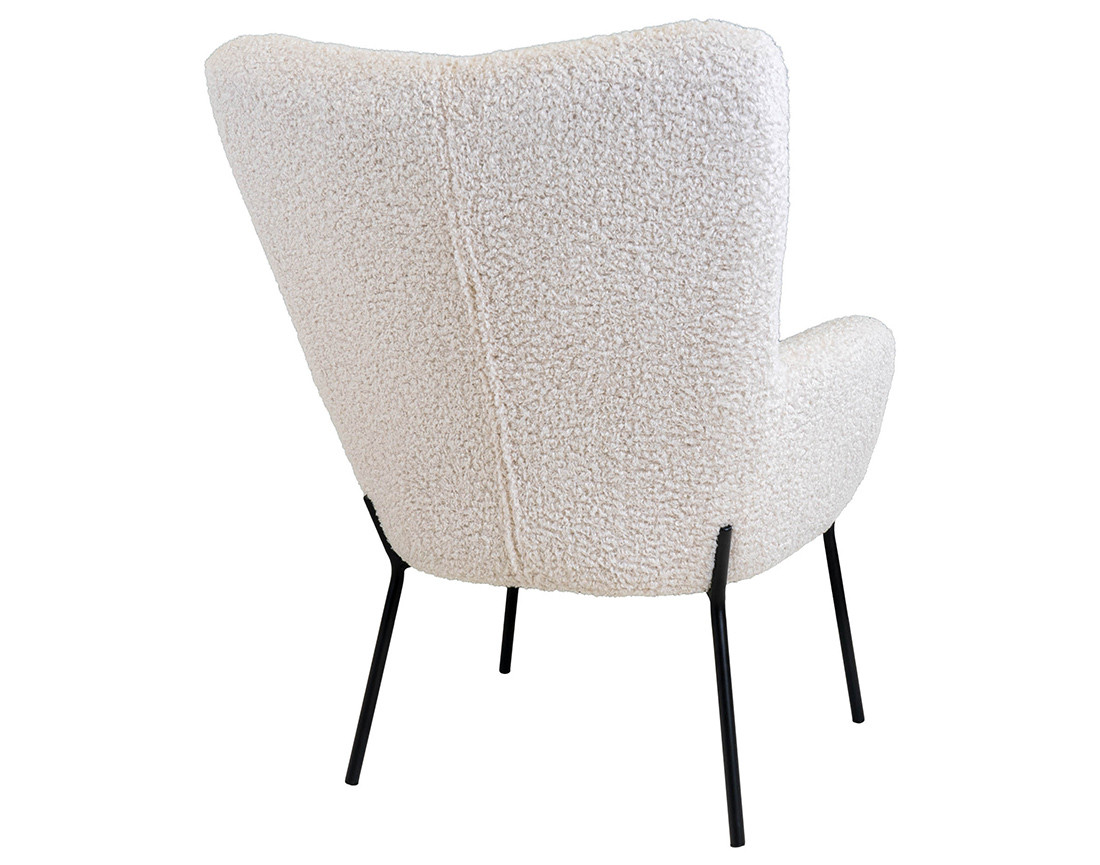 Fauteuil en tissu bouclette Emilio