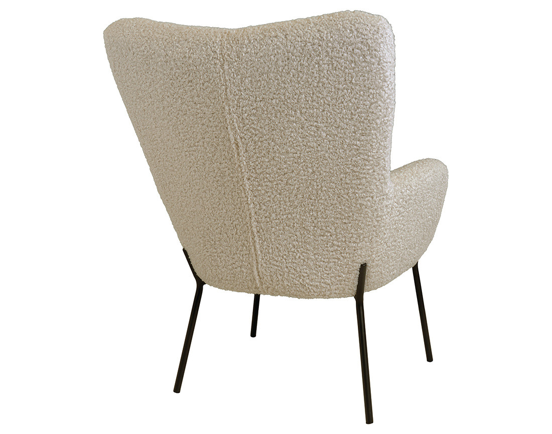 Fauteuil en tissu bouclette Emilio