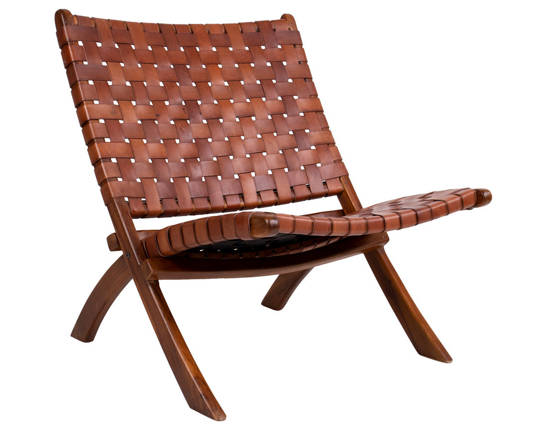 Fauteuil en cuir véritable Fernando