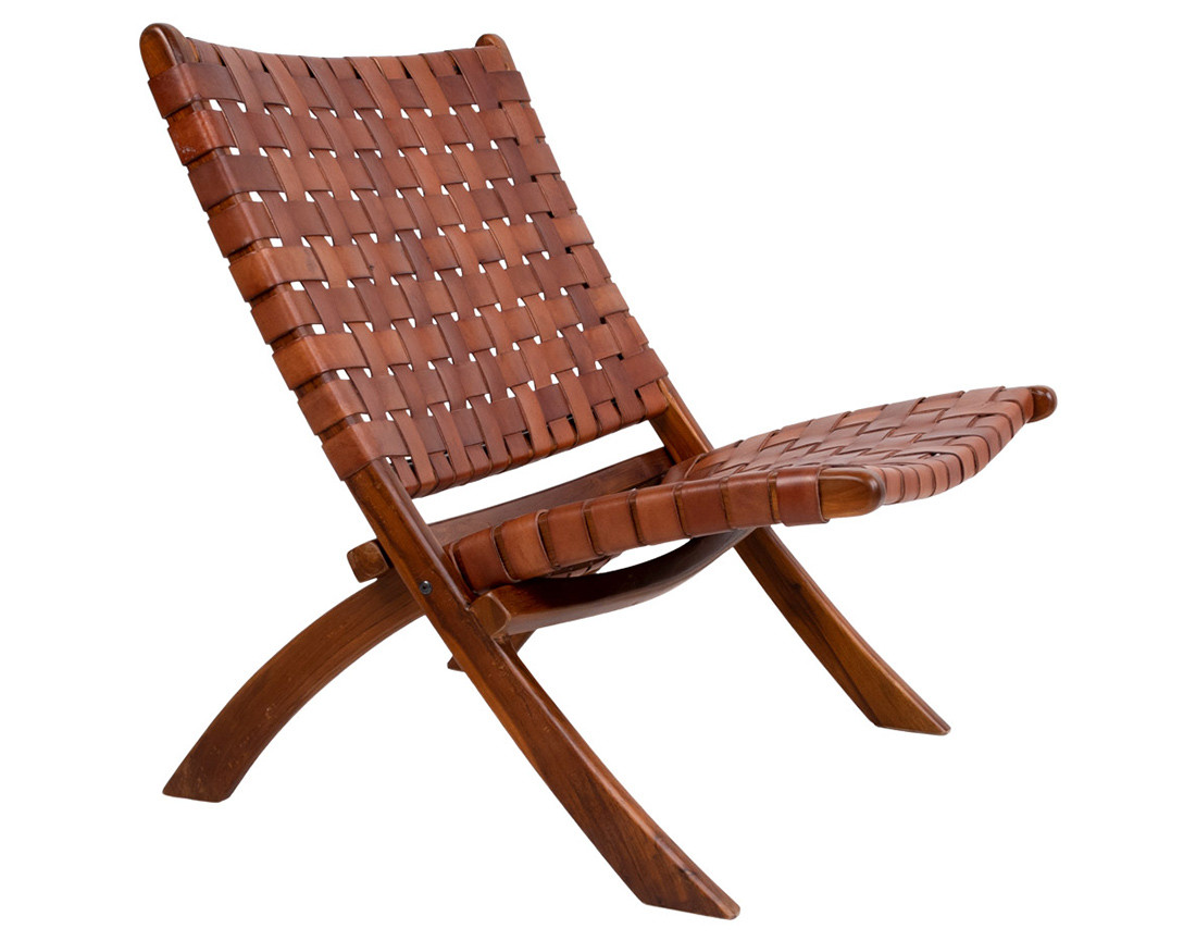 Fauteuil en cuir véritable Fernando