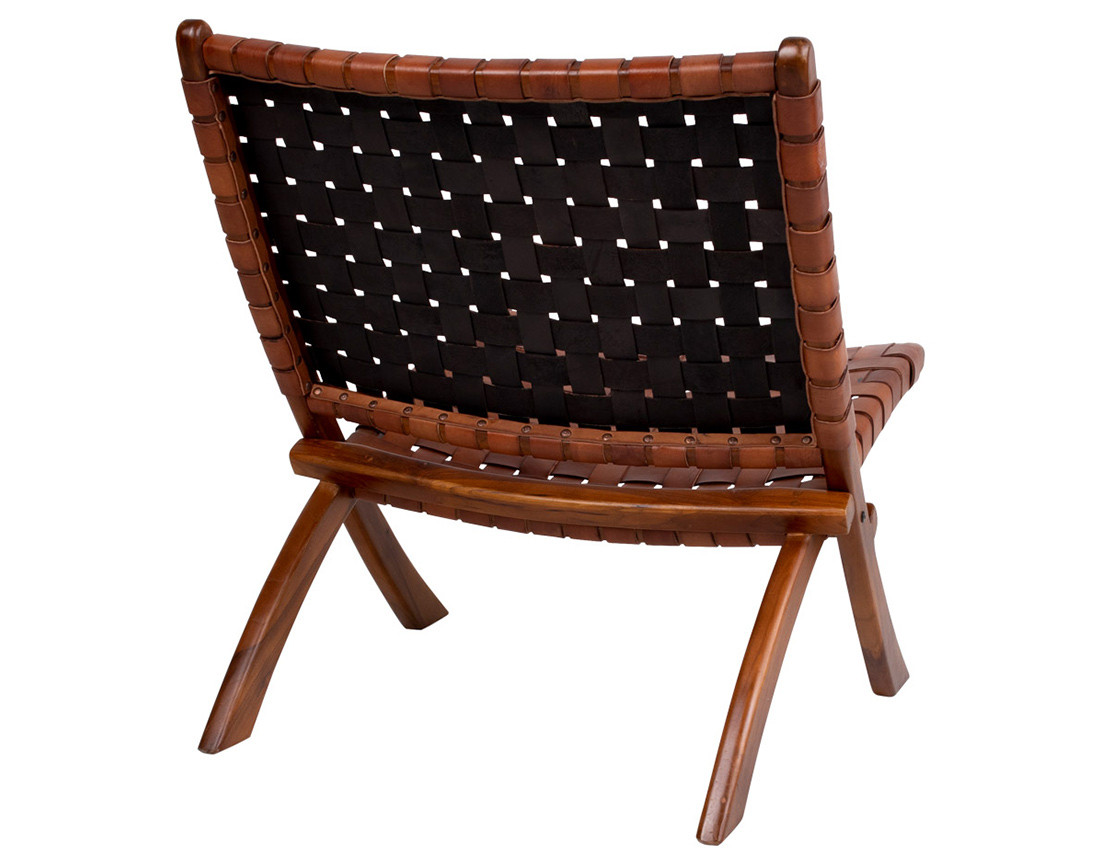 Fauteuil en cuir véritable Fernando