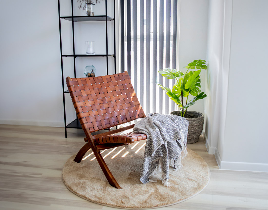 Fauteuil en cuir véritable Fernando