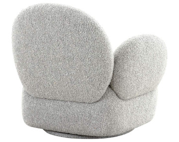 Fauteuil pivotant en tissu bouclette Javier