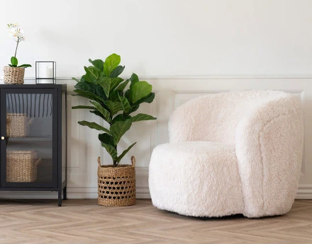 Fauteuil en fausse fourrure Maeto