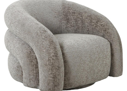 Fauteuil pivotant en tissu texturé Nicolo
