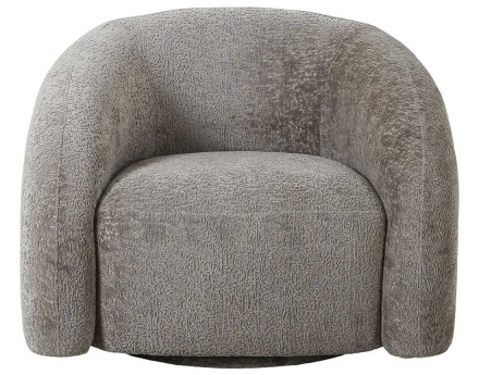 Fauteuil pivotant en tissu texturé Nicolo