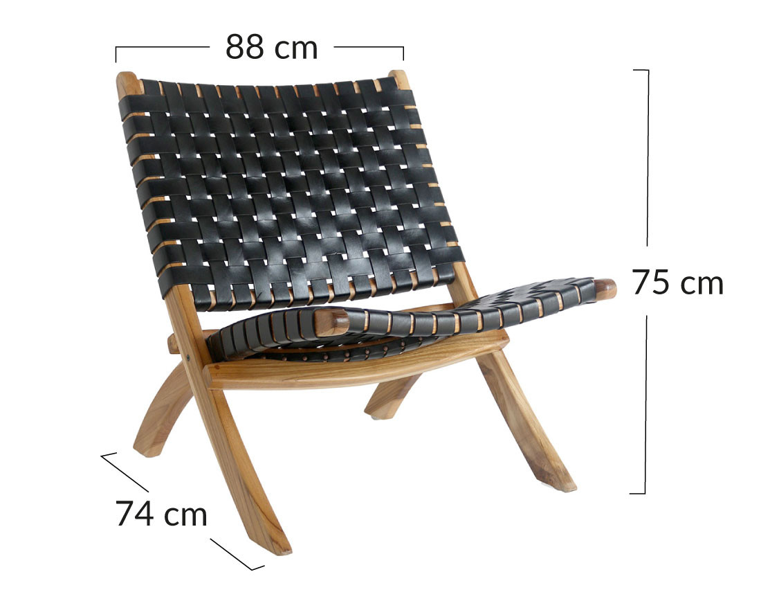 Fauteuil en cuir véritable Fernando