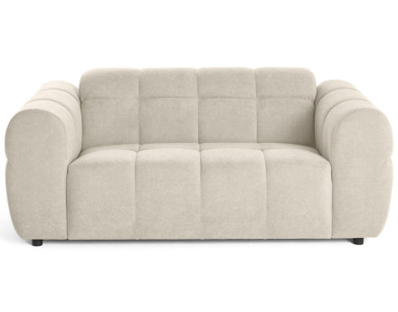 Canapé droit 2 places en tissu texturé Ray