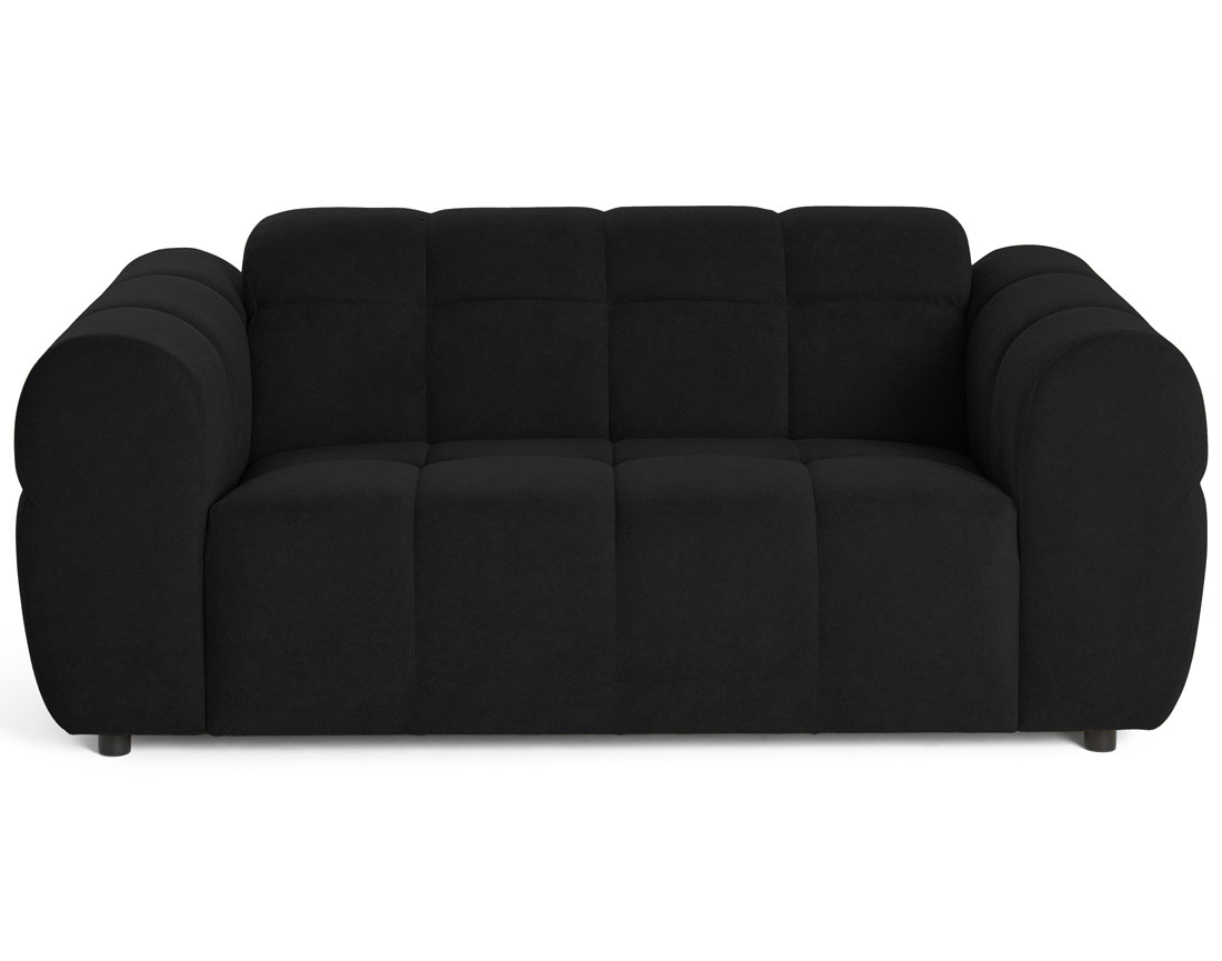 Canapé droit 2 places en tissu texturé Ray Canapé droit 2 places en tissu texturé Ray