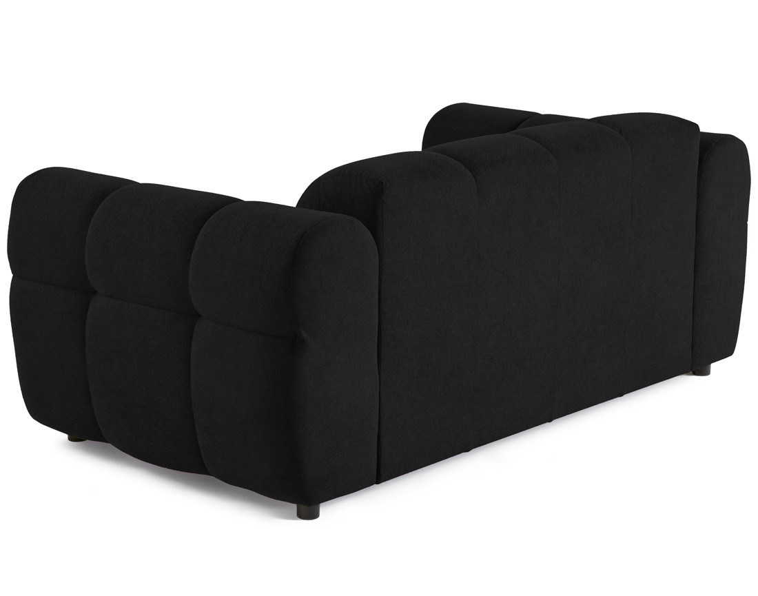 Canapé droit 2 places en tissu texturé Ray Canapé droit 2 places en tissu texturé Ray