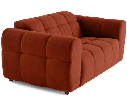 Canapé droit 2 places en tissu texturé Ray