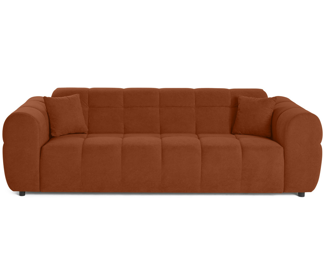 Canapé droit 3 places en tissu texturé Ray