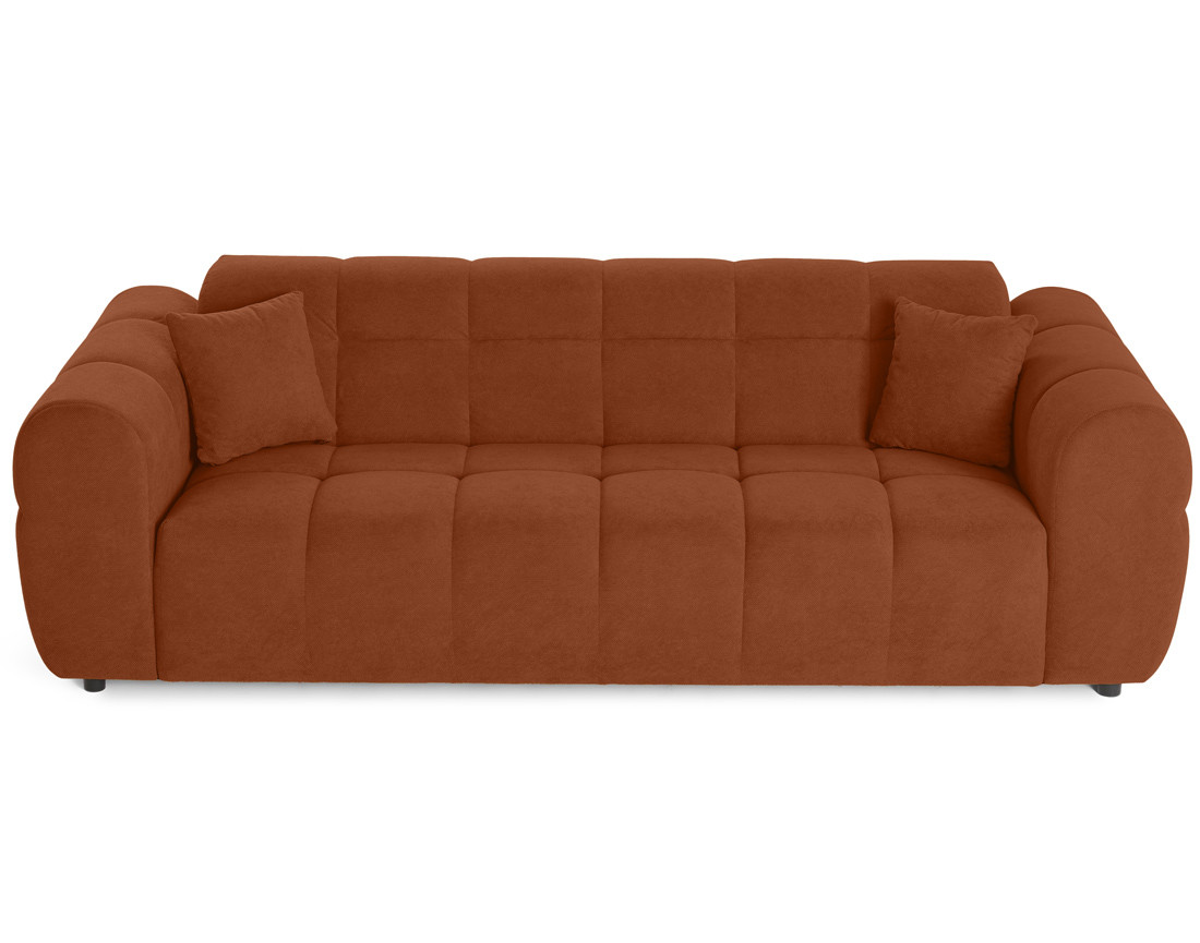 Canapé droit 3 places en tissu texturé Ray