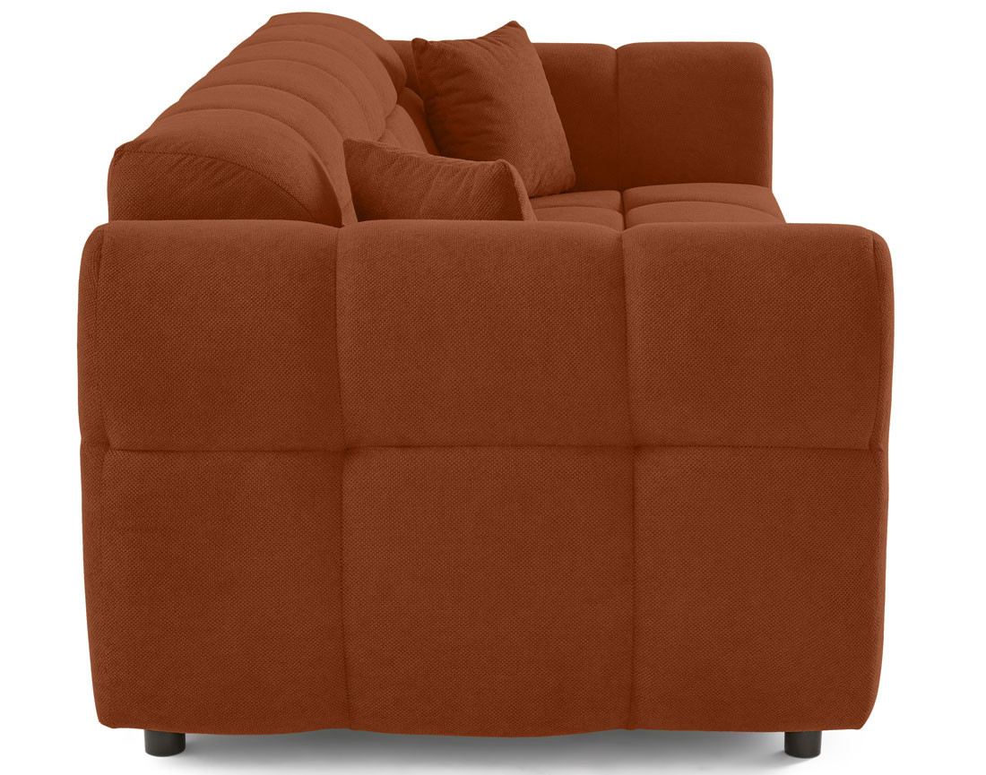 Canapé droit 3 places en tissu texturé Ray