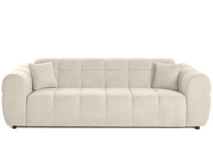 Canapé droit 3 places en tissu texturé Ray