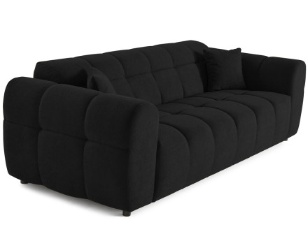 Canapé droit 3 places en tissu texturé Ray