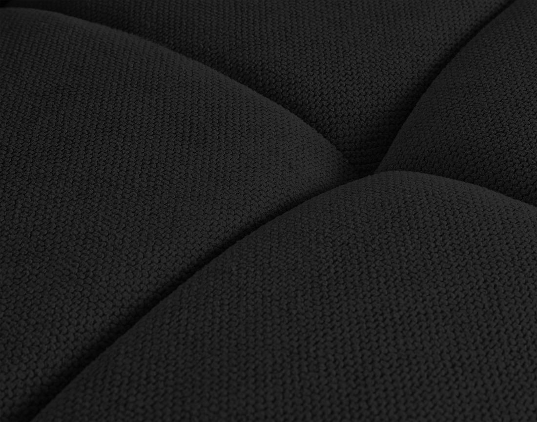 Canapé droit 3 places en tissu texturé Ray