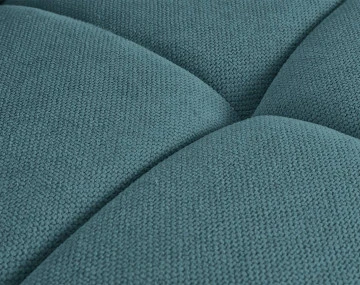 Canapé droit 4 places avec double méridienne en tissu texturé Ray