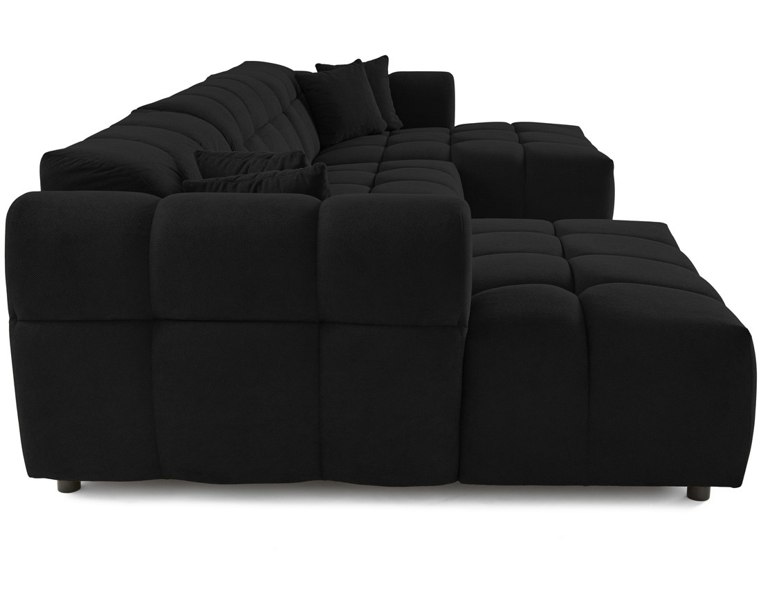 Canapé panoramique en U 7 places en tissu texturé Ray Canapé panoramique en U 7 places en tissu texturé Ray