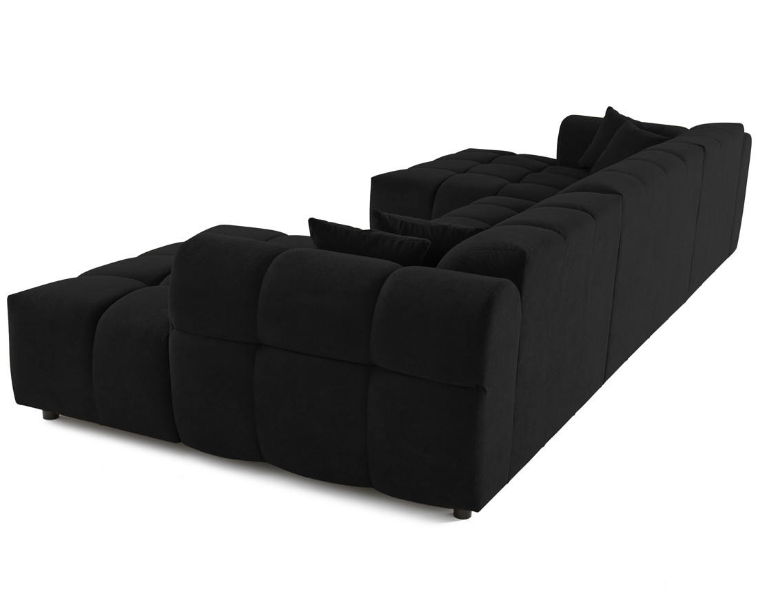 Canapé panoramique en U 7 places en tissu texturé Ray Canapé panoramique en U 7 places en tissu texturé Ray