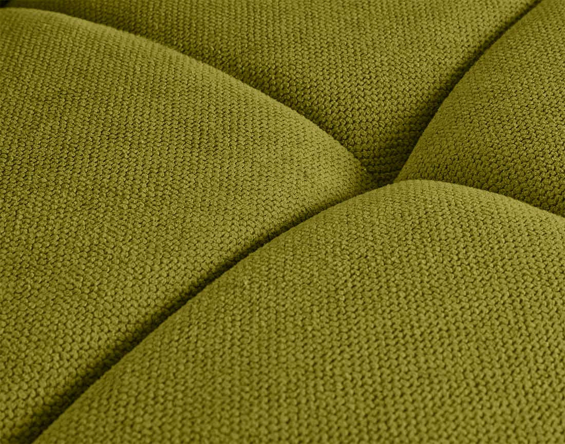 Canapé droit 3 places en tissu texturé Ray