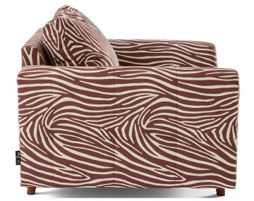 Fauteuil zèbre en velours Rune