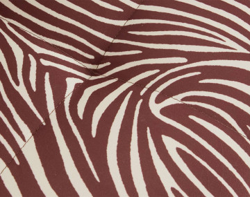 Fauteuil zèbre en velours Rune