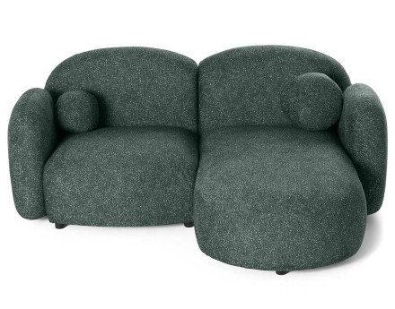 Canapé d'angle droit 3 places en tissu moucheté Velris