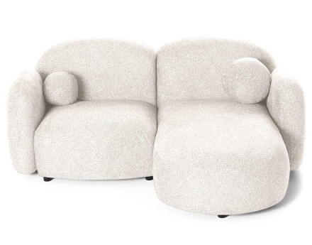 Canapé d'angle droit 3 places en tissu moucheté Velris