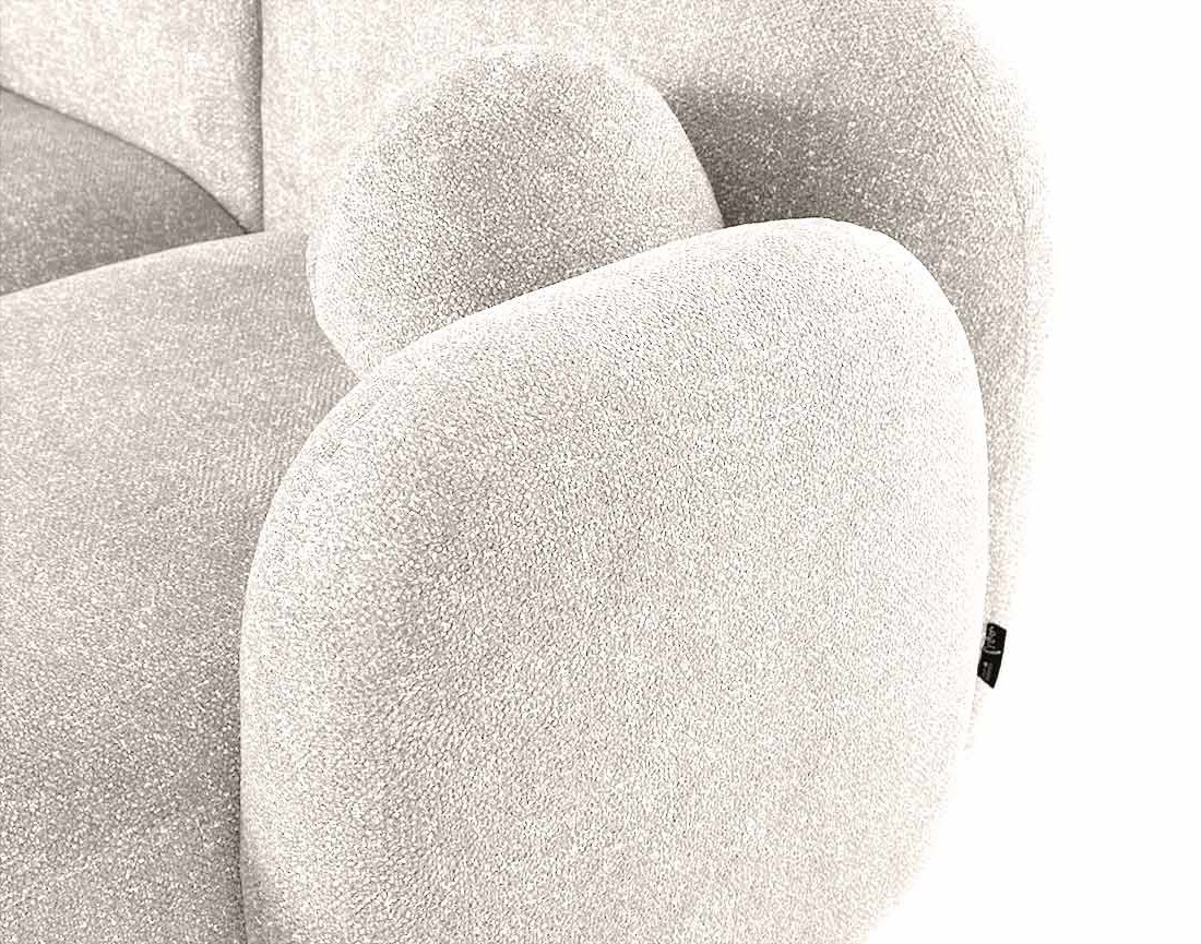 Canapé d'angle droit 3 places en tissu moucheté Velris Canapé d'angle droit 3 places en tissu moucheté Velris