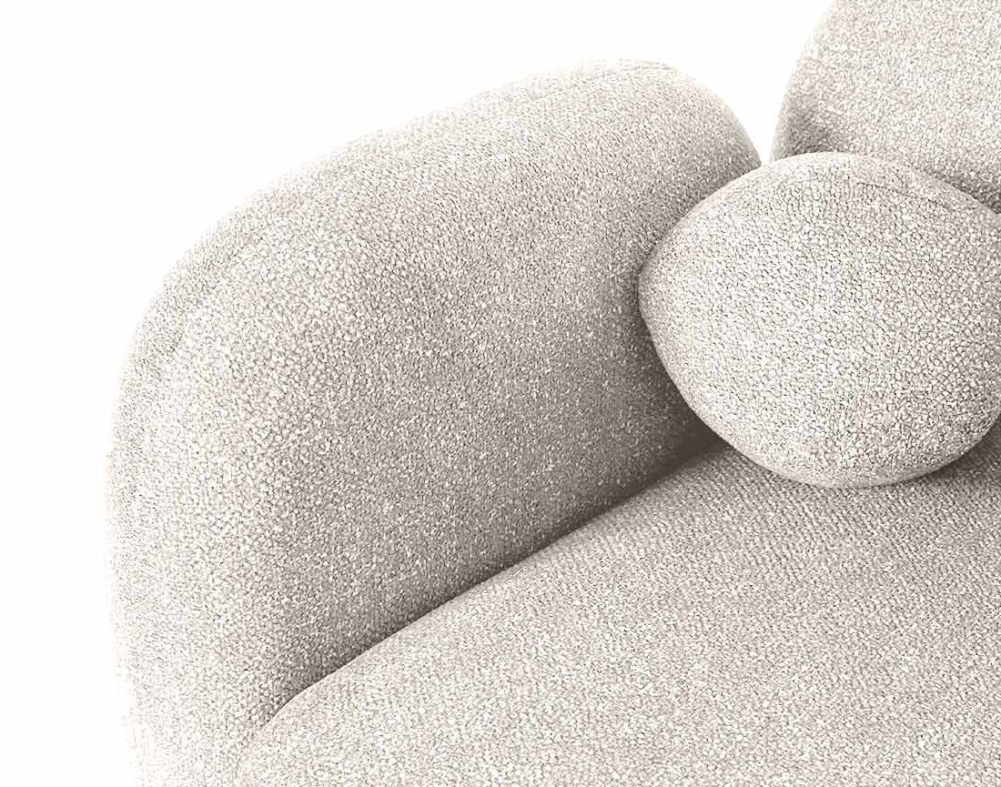 Canapé d'angle droit 3 places en tissu moucheté Velris Canapé d'angle droit 3 places en tissu moucheté Velris