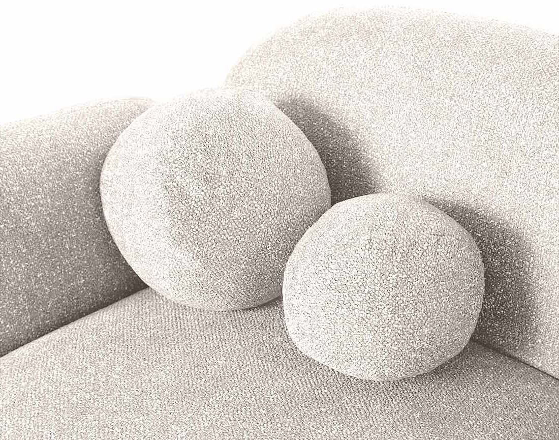 Canapé d'angle droit 3 places en tissu moucheté Velris Canapé d'angle droit 3 places en tissu moucheté Velris